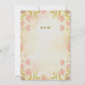 Soft Pastel Watercolor Floral Frame 招待状 (裏面)