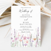 Soft Pastel Wildflower Floral Wedding 招待状