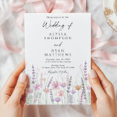 Soft Pastel Wildflower Floral Wedding 招待状