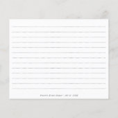 Soft pastel Wildflower Garden Bridal Shower Recipe (裏面)