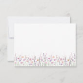 Soft Pastel Wildflower QR Code Wedding RSVP Card (裏面)