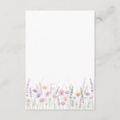 Soft Pastel Wildflower Wedding Details エンクロージャーカード (裏面)