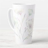 Soft Pastel Wildflowers Watercolor Grace カフェラテマグ (左アングル)