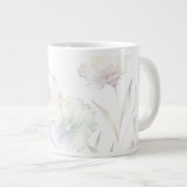 Soft Pastel Wildflowers Watercolor Grace ジャンボコーヒーマグカップ (正面右)