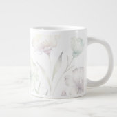Soft Pastel Wildflowers Watercolor Grace ジャンボコーヒーマグカップ (右)