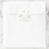 Soft Pastel Wildflowers Watercolor Grace スクエアシール (バッグ)