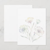Soft Pastel Wildflowers Watercolor Grace 出欠カード (正面/裏面)