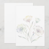 Soft Pastel Wildflowers Watercolor Grace 招待状 (正面/裏面)