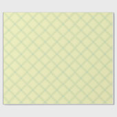 Soft Pastel Yellow and Mint Green Geometric ラッピングペーパー (フラット)
