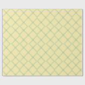 Soft Pastel Yellow and Mint Green Geometric ラッピングペーパー (フラット)