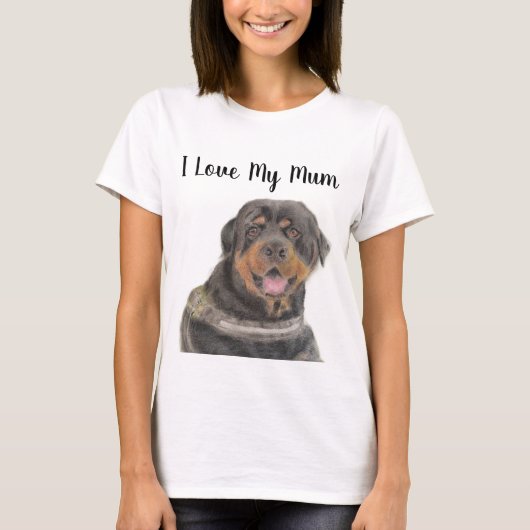 Soft pastels I Love My Mum T-Shirt  Tシャツ (正面)