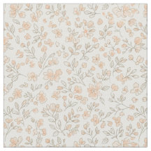 Soft Peach 1940s Vintage Utility Floral