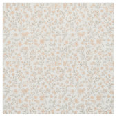 Soft Peach 1940s Vintage Utility Floral ファブリック (見本)