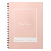 Soft Peach Block Quote Classic ノートブック (正面)