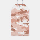 Soft Peach Camouflage Dots Pattern ギフトタグ (裏面)