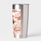 Soft Peach Camouflage Pattern 保温保冷タンブラー (左面)