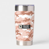 Soft Peach Camouflage Pattern 保温保冷タンブラー (正面)