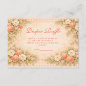 Soft Peach Floral Diapper Raffle エンクロージャーカード (正面)
