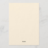 Soft Peach Garden Meadow Floral Wedding Invitation 招待状 (裏面)