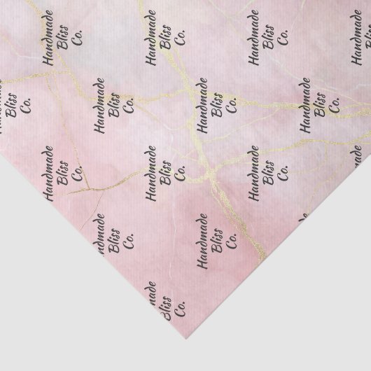 Soft Peach Gold Marble 薄葉紙 (詳細)