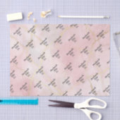 Soft Peach Gold Marble 薄葉紙 (クラフト)