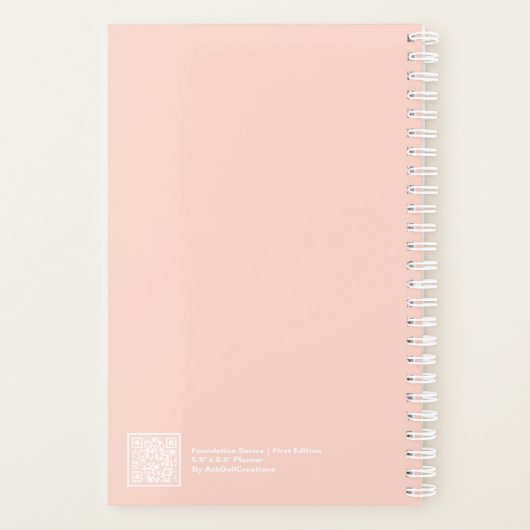 Soft Peach Minimalist Planner プランナー手帳 (裏面)