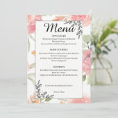Soft Peach Spring Garden Wedding Menu メニュー (スタンド正面)