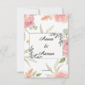 Soft Peach Spring Garden Wedding RSVP (裏面)