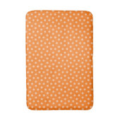 Soft Peachy Beige Flowers on Orange Background バスマット (正面縦)