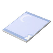 Soft Penguin Night Notepad | Calm Pastel Memo Pad ノートパッド (回転)
