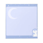 Soft Penguin Night Notepad | Calm Pastel Memo Pad ノートパッド (正面)