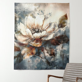 Soft Peony Watercolor Bloom タペストリー