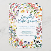 Soft Petal Rain Bridal Shower Invitation 招待状 (正面/裏面)