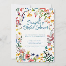 Soft Petal Rain Bridal Shower Invitation 招待状