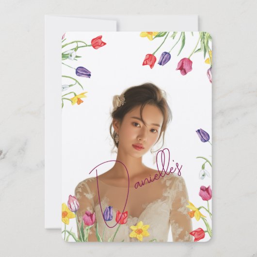 Soft Petal Rain Bridal Shower Invitation 招待状 (裏面)