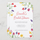 Soft Petal Rain Bridal Shower Invitation 招待状 (正面/裏面)