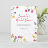 Soft Petal Rain Bridal Shower Invitation 招待状 (スタンド正面)