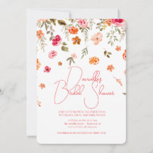 Soft Petal Rain Bridal Shower Invitation