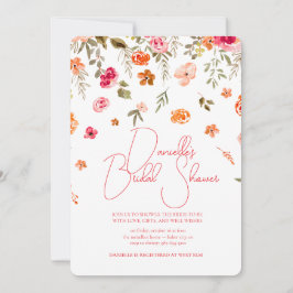 Soft Petal Rain Bridal Shower Invitation 招待状