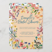 Soft Petal Rain Bridal Shower Invitation 招待状 (正面/裏面)