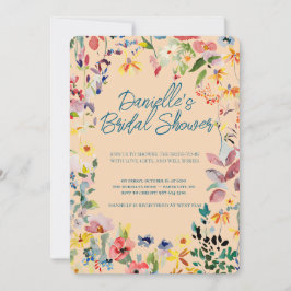 Soft Petal Rain Bridal Shower Invitation 招待状