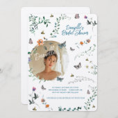 Soft Petal Rain Bridal Shower Invitation 招待状 (正面/裏面)