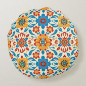 Soft Petal Whispers Round Pillow ラウンドクッション (裏面)