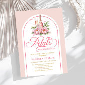 Soft petals and prosecco invite editable design 招待状