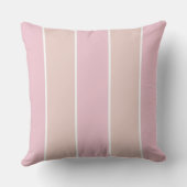 Soft Pink and Beige Vertical Stripe Pattern クッション (裏面)