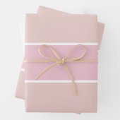 Soft Pink and Beige Vertical Stripe Pattern ラッピングペーパーシート (インサイチュ)