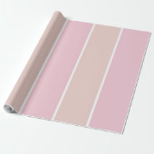 Soft Pink and Beige Vertical Stripe Pattern ラッピングペーパー (アンロールド)
