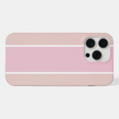 Soft Pink and Beige Vertical Stripe Pattern iPhoneケース (裏面横)