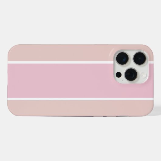 Soft Pink and Beige Vertical Stripe Pattern iPhoneケース (裏面横)