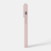 Soft Pink and Beige Vertical Stripe Pattern iPhoneケース (左側面)